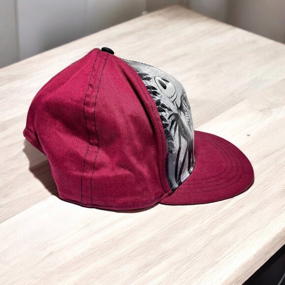 The Nightmare Before Christmas Adjustable Snapback Hat Disney Parks maroon Adult - Picture 7 of 7